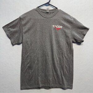 Gildan Gray Tacor Logo DryBlend Short Sleeve T-Shirt M